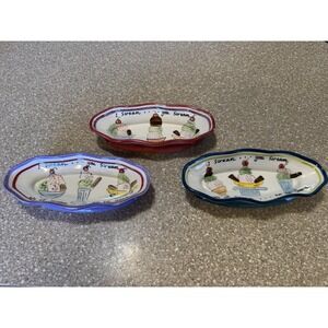 3 "I Scream You Scream" Ice Cream /Banana Split Dish Kitchen Prep 101 Tabletops
